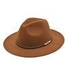 Sombrero de jazz moderno de lana para hombre y mujer de otoño e invierno, de ala plana, sombrero de fieltro, fábrica de explosiones se puede personalizar