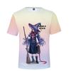 Estampa de Anime Dawn of the Witch 2022 Nova Camiseta Casual de Manga Curta com Gola Redonda Estampa de Anime Esportivo