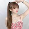 Peruca Rabo de Cavalo Feminino Cabelo Longo Liso Prendedor de Cabelo Seda de Alta Temperatura Rabo de Cavalo Falso Trança Média e Longa Cabelo Liso Outlet de Fábrica