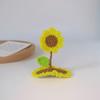Pasador de Ganchillo de Lana Hecho a Mano Dulce Lindo Girasol Girasol Pasador Joyería Lateral para Niños Productos Terminados