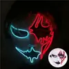 Máscara Luminosa de Halloween Terrorosa Aterradora Máscara Luminosa LED Luz Fría Fiesta de Baile Disfraces Accesorios