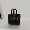 Bolsita de piel charol con patrón de cocodrilo, mini bolso casual platino pequeño, bolsa para auriculares, bolsa con colgante de coche lindo, varios colgantes de bolso