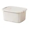Caja de almacenamiento, uso doméstico, forma cuadrada, para bocadillos y juguetes, organizador de escritorio, plástico, con asa y tapa, engrosada, gran capacidad