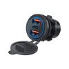 Carregador de Carro Modificado Duplo Qcpd3.0 Carregamento Rápido Motocicleta Ônibus Navio USB Socket Multi-Porta Carregador de Carro
