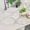 Conjunto de Pratos e Travessas de Porcelana Europeia Família D Série Tigre Porcelana Fina Exquisita Prato de Jantar para Banquete Restaurante Casa