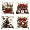 Funda de almohada navideña de Amazon Juego combinado navideño transfronterizo Funda de almohada para el hogar con estampado Venta directa de fábrica