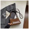 Bolso de axila de lona con patrón de tejido cruzado para mujer, nuevo, de alto valor, textura de moda, bolso hobo, bandolera única, moderno