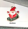142 Colgantes de Navidad Colgantes de Aleación con Gota de Aceite Accesorios para Joyería DIY Colgante de Papá Noel Muñeco de Nieve Campana