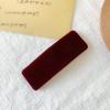 Pinza para el pelo de terciopelo simple para flequillo de niña, otoño e invierno, pasador de felpa, accesorio para el pelo, estilo coreano