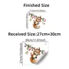 BRUP Animal Fofo Papel de Natal para Janela Desenho Animado Esquilo Travesso Luzes de Bola de Natal Decoração de Casa Adesivo de Parede BR2427C