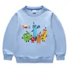 Primavera y Otoño 2026 Estilo Coreano de Dibujos Animados Ropa Nueva para Niños Sudadera de Cuello Redondo Camisetas de Algodón de Manga Larga para Niños y Niñas