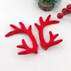 Acessórios DIY Chifre de Dragão Veludo Galhada Adorno de Cabeça Pelúcia Presilha de Cabelo de Galhada de Natal Decoração Acessórios de Galhada de Natal Atacado