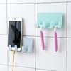 Creative Adhesive Tipo suporte de carregamento do telefone móvel suporte do telefone móvel suporte de carregamento do tablet parede sem costura 4 gancho rack de armazenamento