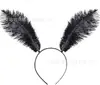 Novos Acessórios para Fantasia de Halloween Tiara de Penas de Carnaval Adequada para Cosplay Role-Playing Bruxa Demônio