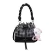 Bolsa de Mão Nova Estilosa e Fashion da Primavera 2026 Bolsa Saco Bolsa de Ombro Xadrez Tendência Bolsa Transversal Simples Versátil para Mulheres
