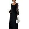 Vestidos Transfronterizos Europeos y Americanos Primavera/Verano 2026 Elegantes y con Estilo Vestido Largo de Manga Larga de Gama Alta Ropa para Mujer Amazon Mujer