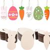 Adornos de Pascua de madera sin terminar, 3 estilos, juguetes hechos a mano para niños, colgante decorativo navideño