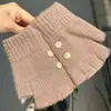 Guantes de Punto Peludo Cortavientos de Invierno para Mujer con Forro Polar Adicional y Diseño Engrosado Antideslizante, Adecuados para Uso en Exteriores, Compatibles con Pantalla Táctil, para Estudiantes, Ciclismo, Calidez y Protección contra el Frío