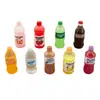 Nova série de garrafas de bebida simuladas, acessórios de resina com cola de creme DIY feitos à mão, pingentes, enfeites para pendurar e peças decorativas