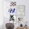 Abstracto Literario Retro Matisse Fauvismo Sala de Estar Combinación Pintura Decorativa Nórdico Lujo Ligero Fondo de Sofá Pintura de Pared Colgante