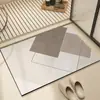 Alfombrilla de baño suave de tierra de diatomeas absorbente, alfombrilla antideslizante para puerta de inodoro, alfombra de secado rápido para inodoro
