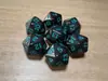 Dados Poliédricos Transparentes de 20 Caras de Colores Mixtos Multicolor para Juegos de Mesa y Juegos de Rol de Mesa, Suministro Directo del Extranjero Dados Acrílicos