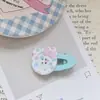 Botón de Gato Lindo Clip con Pato Hueco Flequillo Lado Chica Dulce Corazón Peinado Japonés Todo Fósforo Mujeres