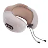 Almofada de massagem cervical transfronteiriça, amassamento para uso doméstico, aquecimento, massagem vibratória no pescoço, travesseiro em forma de U com temporizador, protetor elétrico para pescoço