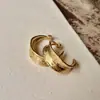 Pendientes de Hoja Bicolor Estilo Francés, Pendientes de Diseño Retro Simple Versátil, Lujo Ligero, Pendientes Exquisitos de Gama Alta