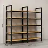 Estante de exhibición, estante de exhibición de productos de múltiples niveles para supermercados, estantería ajustable, vitrina de cosméticos para salones de belleza y centros comerciales