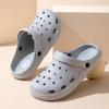 Sapatos de Caverna de Verão Femininos Roupas de Exterior de Verão Sandálias Meio-saco Antiderrapantes EVA Famosas na Internet Sandálias Baotou Femininas Masculinas