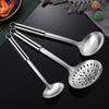 Espátula de acero inoxidable cuchara para sopa pala para freír colador olla caliente cucharón para sopa colador de sopa utensilios de cocina para el hogar pala para cocinar juego de utensilios de cocina