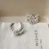 Anillo Geométrico Retro de Plata de Ley S925 para Mujer, Estilo Minimalista, Lujo Ligero, Versátil, Anillo Abierto Ajustable para el Dedo Índice, Producto Nuevo