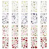Paquete de Pegatinas Transparentes de Pétalos Florales, Diseño Realista de Plantas y Flores, Decoración de Paisaje Impermeable para Bricolaje, Pegatinas para Material de Journaling