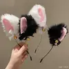 Faixa de Cabelo com Orelhas de Gato e Sino Pelúcia Feminina Sexy Headwear Faixa de Gato Adereços de Estúdio para Halloween Headwear de Atmosfera
