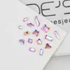 Acessórios para unha conhaque rosa mini formato especial diamante plano tamanho pequeno borboleta gota d'água olho de cavalo pilha de diamante acessórios para unha atacado