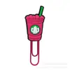 Clips para Papel con Animales de Dibujos Animados Transfronterizos Papelería para Estudiantes Pequeños Regalos en Stock Lindo Marcador de Taza de Té de Leche Clips de Papel Coloridos