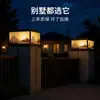 Iluminación para Decoración del Hogar Zhongshan Lámpara de Columna de Jardín de Aluminio Solar para Patio Nuevo Estilo Chino Lámpara Solar para Exteriores de Valla