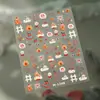 Ambiente Festivo y Cálido de Vacaciones Pegatinas para Uñas Navidad Año Nuevo Muñeco de Nieve Oso Manzana Lindos Colección de Pegatinas para Uñas