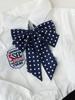 Camisa de uniforme JK con pajarita de mariposa y cuello dulce y bonito con lunares y flores, estilo juvenil preppy.