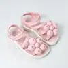 Sandalias para Niña Modelo Nuevo de Verano Suministro Directo Transfronterizo para Niños Pequeños, Medianos y Grandes Sandalias Infantiles Planas de PVC Ecológicas de Princesa
