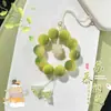 Colgante Redondo Minimalista de Cuentas Raíz de Bodhi Cadena para Teléfono Bolso Llavero Accesorio Pulsera de Alta Estética para Mujeres Cuentas de Oración Budistas