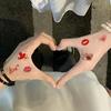 Día de San Valentín Amor Labio Rojo Tatuaje Aliento Vacaciones Cita Pareja Confesión Pegatina Desechable Impermeable Cupido