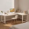 Escritorio de esquina para computadora, mesa de escritorio para juegos, escritorio en forma de L para el hogar, mesa de estudio para dormitorio, escritorio de oficina simple, banco de trabajo