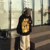 Marca nacional de moda temperamento de dama socialité talla grande hip-hop personalidad calle suéter con capucha moda femenina top con capucha sudadera con capucha cool