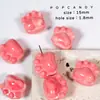 Pulseira de Colar de Pulseira de Contas Prensadas Rosa Coral Gato Garra de Morango Doce Estrela do Mar Concha Rosa