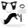 Cosplay Orejas de Gato Aro para el Cabello Accesorios de Cola de Gato Hechos a Mano Lindo Gato Madre Animal Oreja Accesorios para el Cabello Accesorios de Cola de Animal Traje