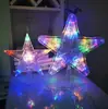 Luz de ponta de árvore de Natal transfronteiriça luz de pentagrama LED caixa de bateria interna decoração luminosa sala atmosfera de acampamento luz colorida