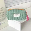 Bolsa Gruesa Clásica a Cuadros Transfronteriza, Aspecto de Alta Calidad, Sencilla, Amigable para Viajes, Portátil, Color Contrastante, Versátil, Bolsa de Almacenamiento para Maquillaje con Rombo