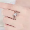 Kaiwei desea el anillo de diamante chapado en oro rosa más vendido, nuevo, para mujer, europeo y americano, microincrustado con circonita, anillo totalmente de diamantes, venta al por mayor